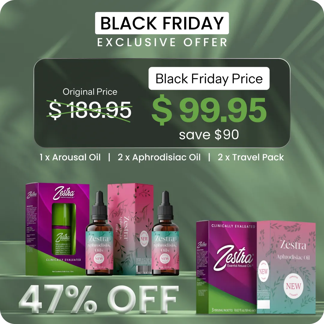 Kara Cuma İndirimi: 1 x Uyarıcı Yağ + 2 x Afrodizyak Yağı + 2 x Seyahat Paketi