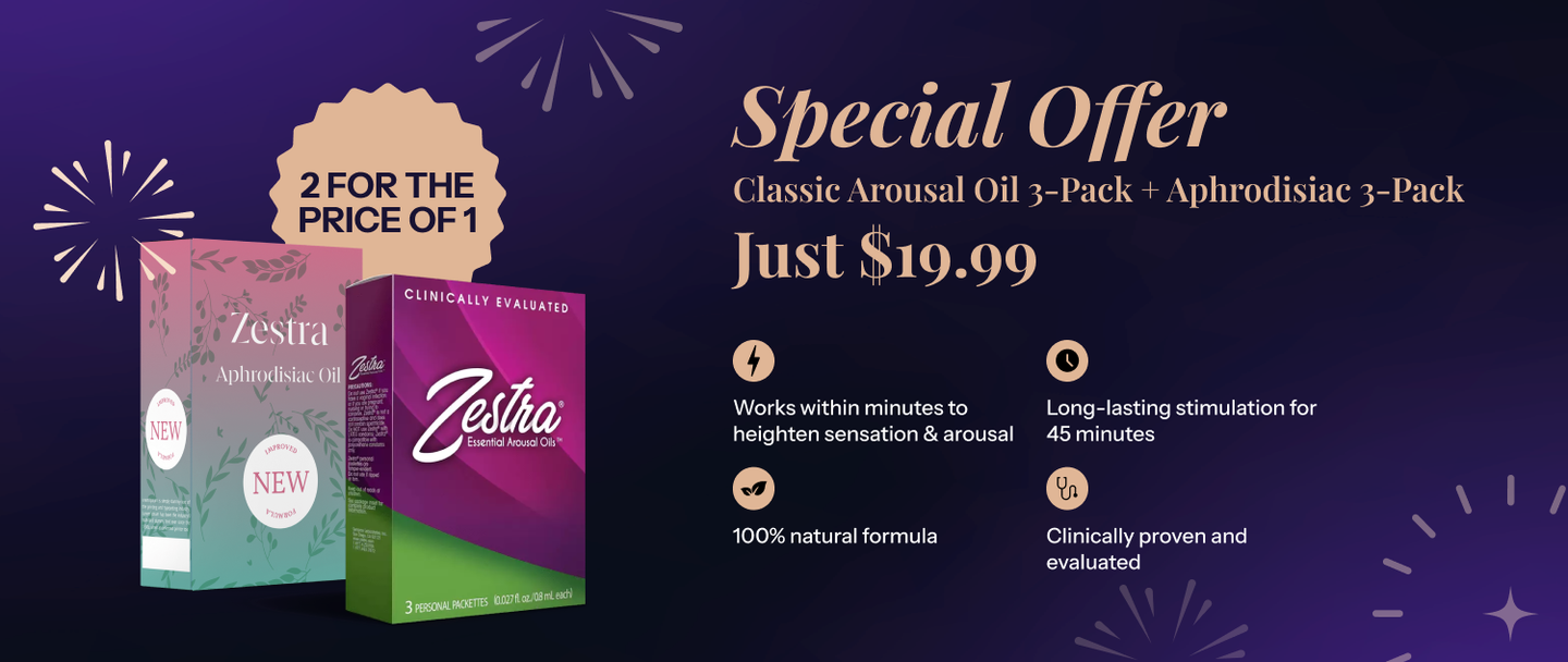 Special Offer Classic Arousal Oil 3 Pack + Aphrodisiac 3 Pack just $19.99