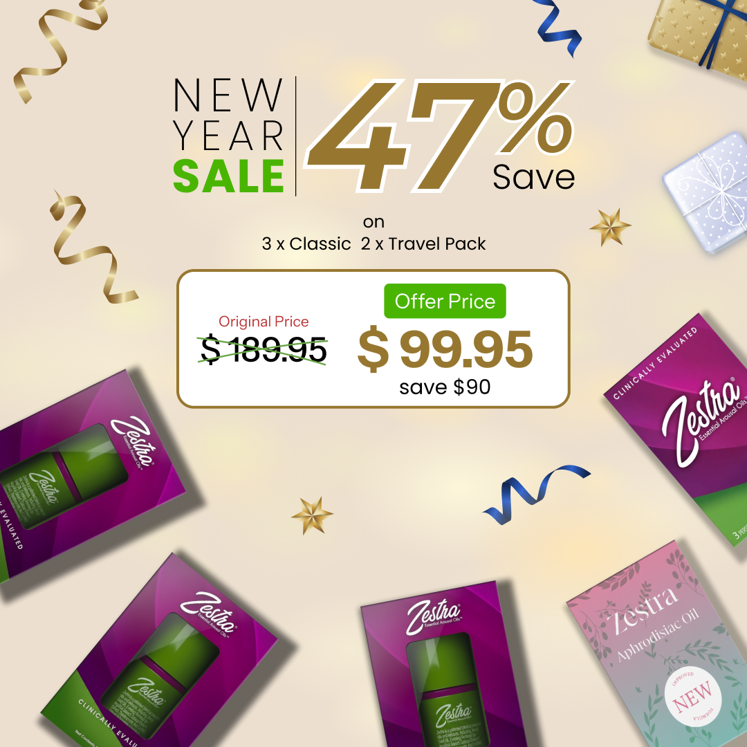 Nyårsförsäljning exklusivt: 3 x Upphetsningsolja + 2 x Resepaket